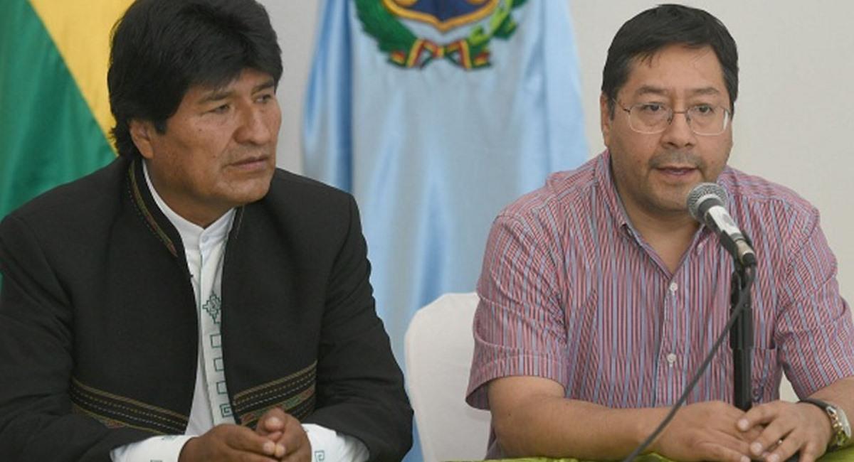 Evo Morales junto a Luis Arce. Foto: ABI