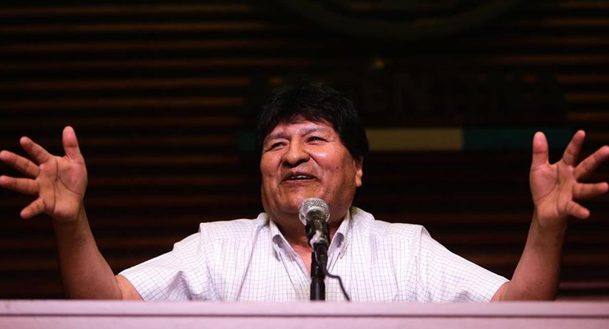 El expresidente de Bolivia, Evo Morales ofrece una rueda de prensa, en Buenos Aires (Argentina). Foto: EFE