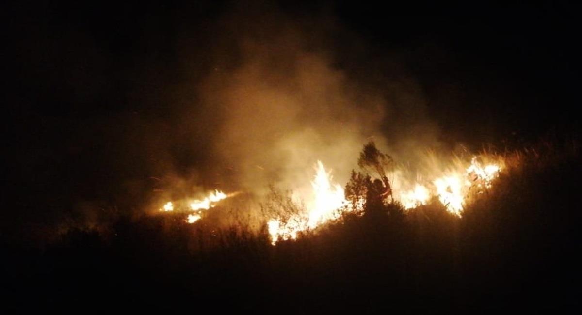 Incendios en el Parque Tunari. Foto: ABI