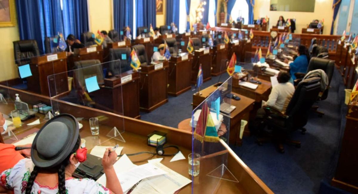 La Cámara de Senadores de Bolivia. Foto: Twitter @SenadoBolivia