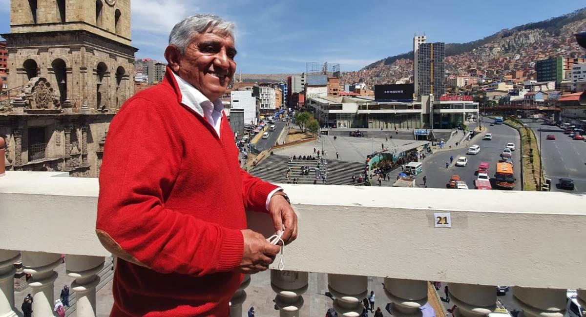 Iván Arias anunció que presentaría su candidatura a la Alcaldía de La Paz. Foto: ABI