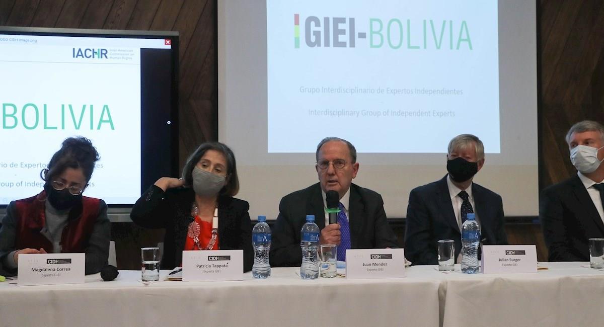 Comisión de expertos de la CIDH enviados a Bolivia. Foto: EFE