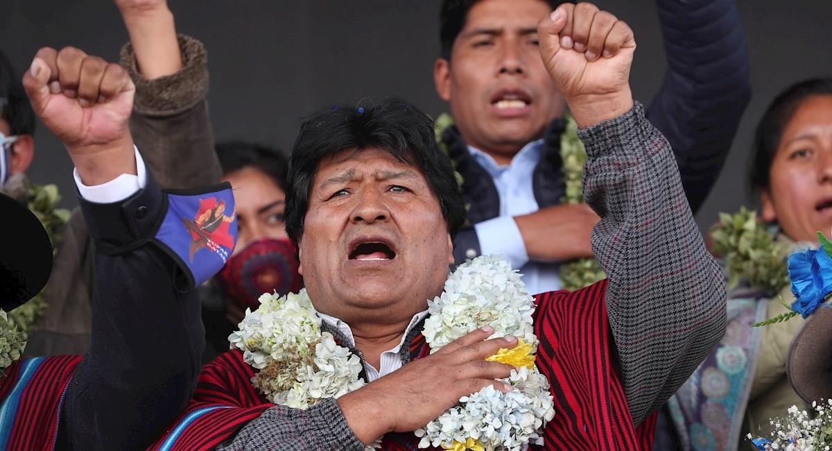 Concentración en El Alto por el regreso de Evo Morales. Foto: EFE