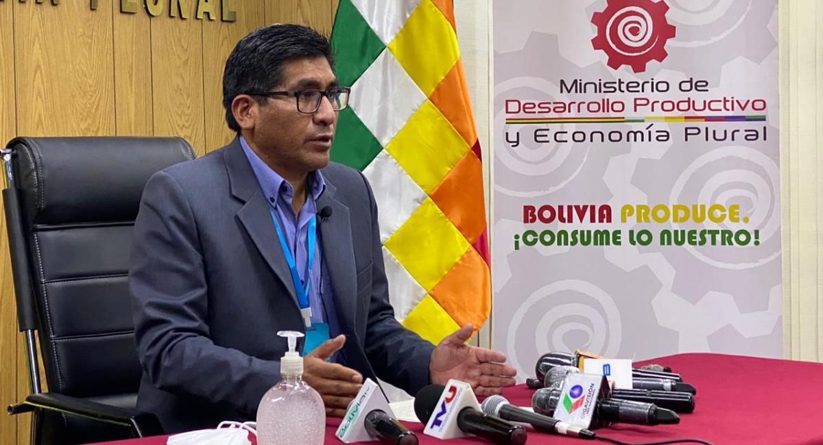 El ministro de Desarrollo Productivo y Economía Plural, Néstor Huanca. Foto: ABI