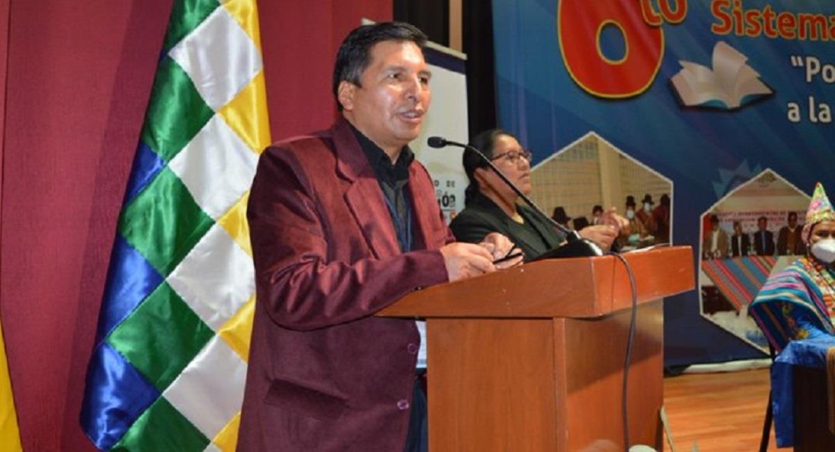 El ministro de Educación Adrián Quelca. Foto: ABI
