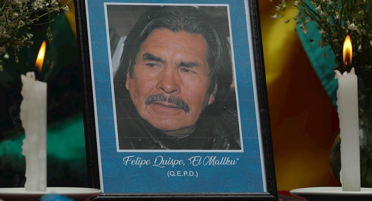 Felipe Quispe "El Mallku" fue velado en El Alto. Foto: EFE