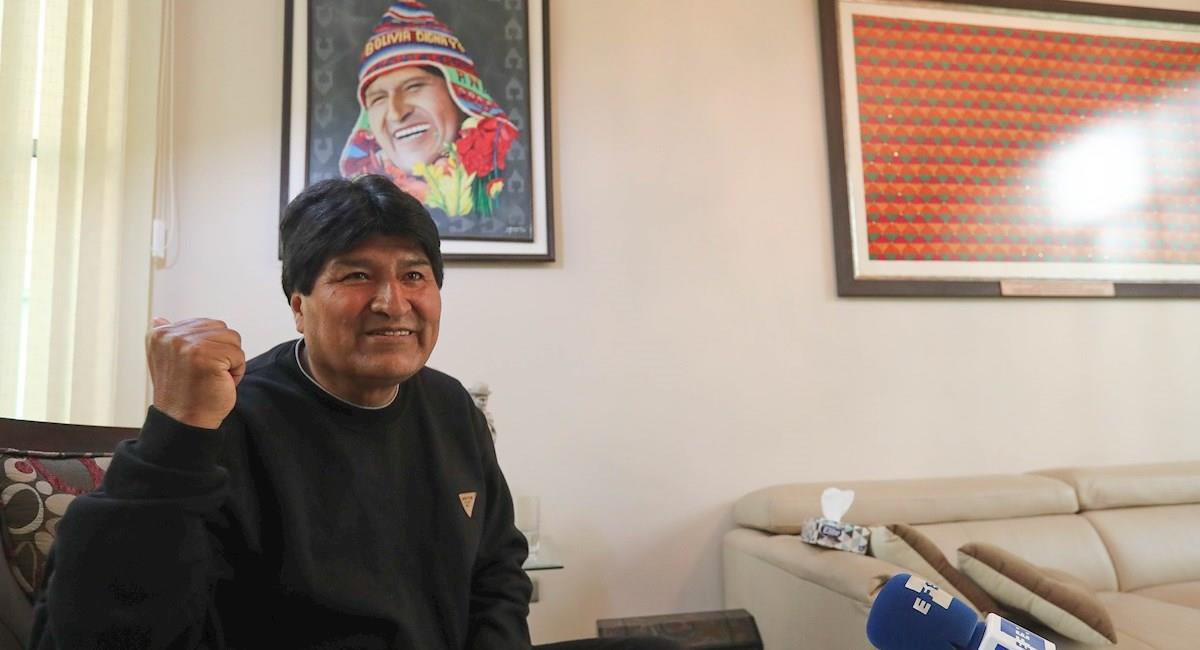 Evo Morales durante su entrevista con Efe. Foto: EFE