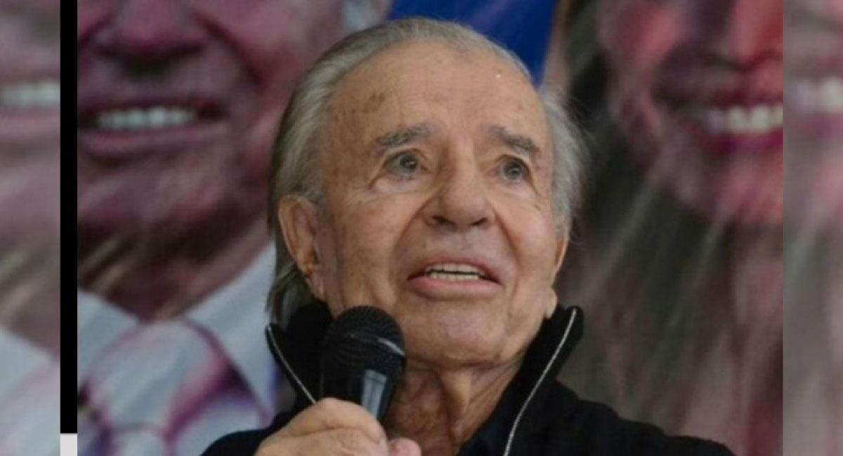 El ex presidente Carlos Saúl Menen, falleció a los 90 años este domingo. Foto: Twitter @JuanRomeroJFQ