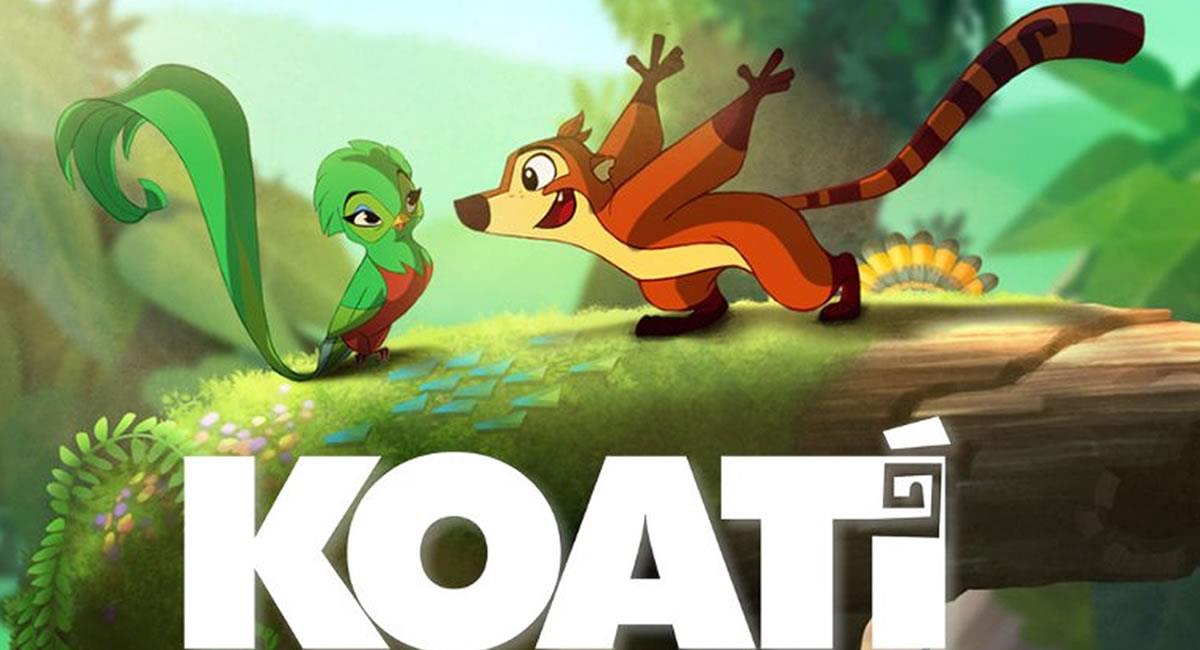'Koati' contará como protagonistas con tres animales: un coatí, una mariposa monarca y una rana de cristal. Foto: Twitter @Koati_Official