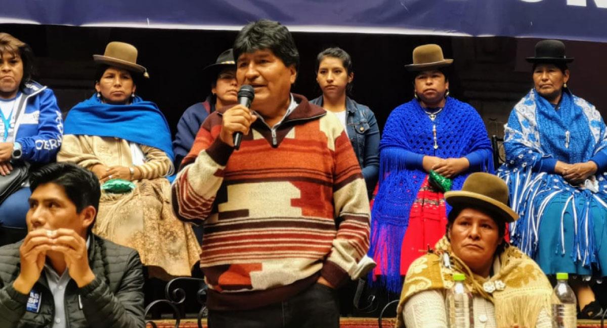 Evo Morales dijo este domingo que no se cansará de pedir justicia. Foto: Twitter @evoespueblo