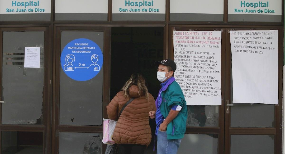 Hospital San Juan de Dios durante el paro médico. Foto: EFE