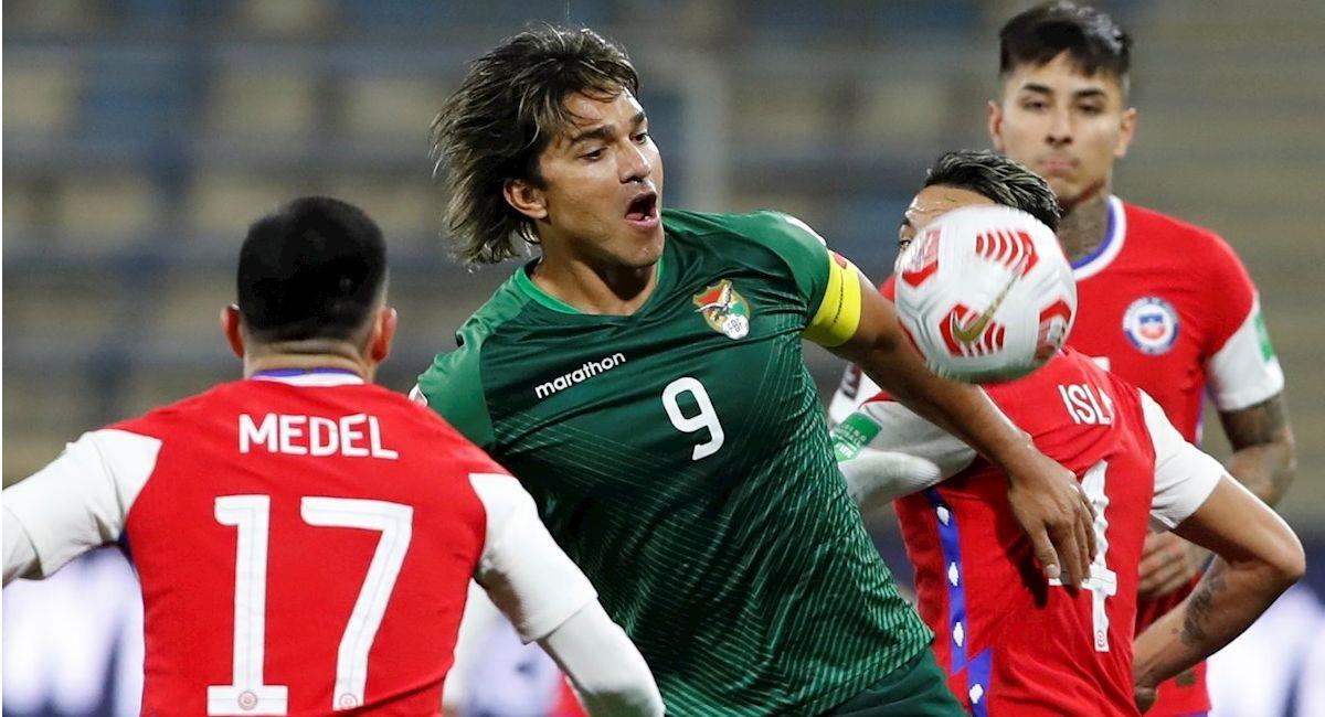 Marcelo Martins durante el partido entre Chile y Bolivia. Foto: EFE