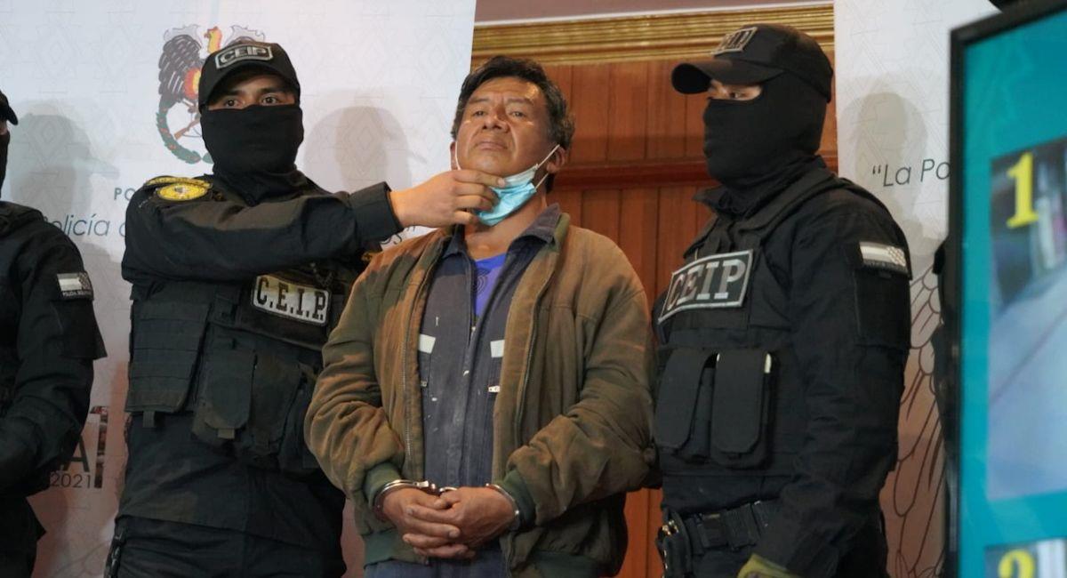 Policía presenta al presunto autor de la explosión en La Paz. Foto: ABI