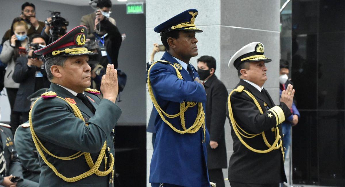 Posesión del nuevo Alto Mando Militar de Bolivia. Foto: ABI