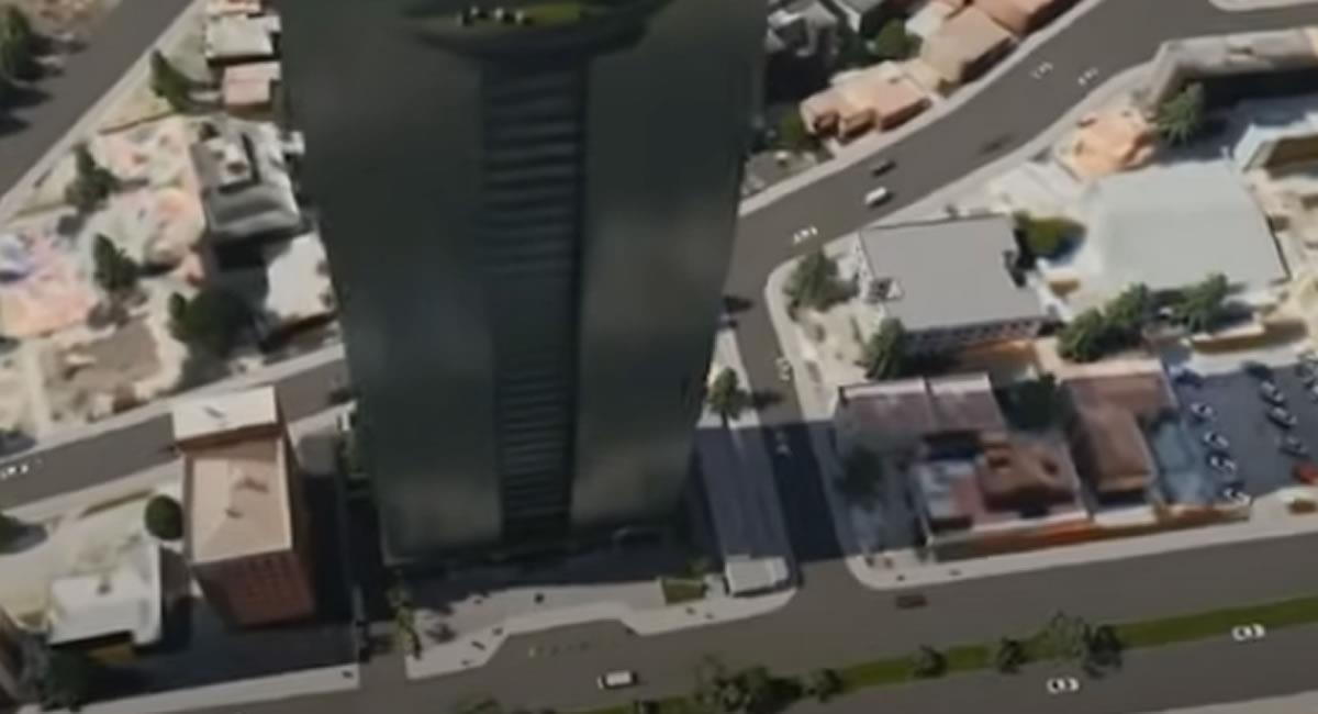 El edificio "Green Tower" más imponente del país. Foto: Youtube / Captura Noticias Positivas de Bolivia