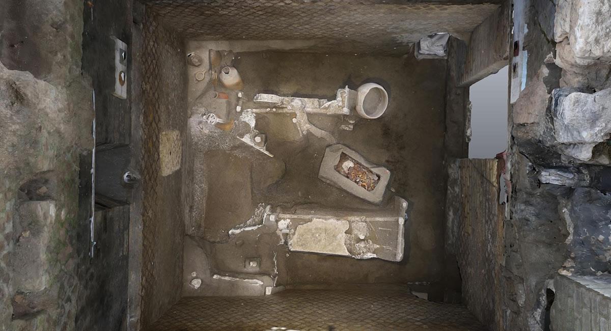 Excavación en una zona del norte de Pompeya (sur de Italia). Foto: EFE