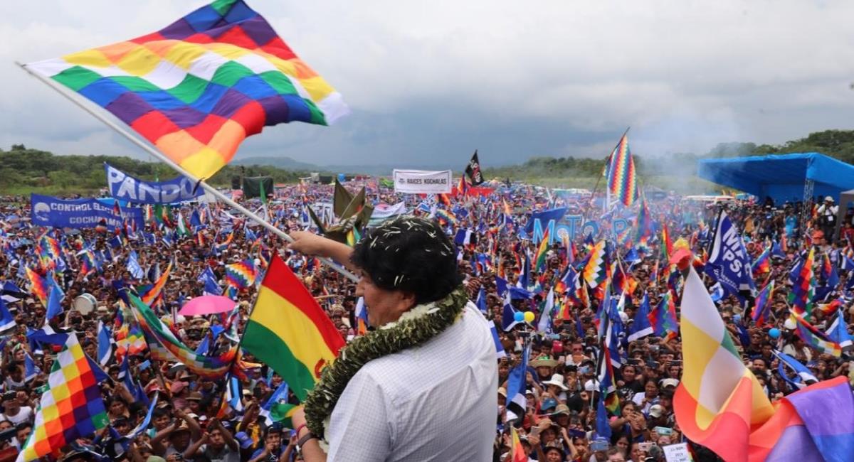 Evo Morales apoya la “Marcha por la Patria”. Foto: Twitter