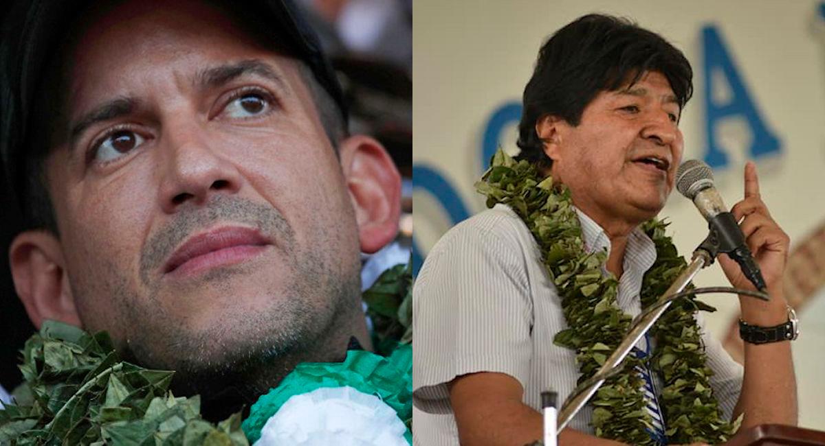 El Gobernador de Santa Cruz, Luis Fernando Camacho (i) y el expresidente Evo Morales (d). Foto: ABI
