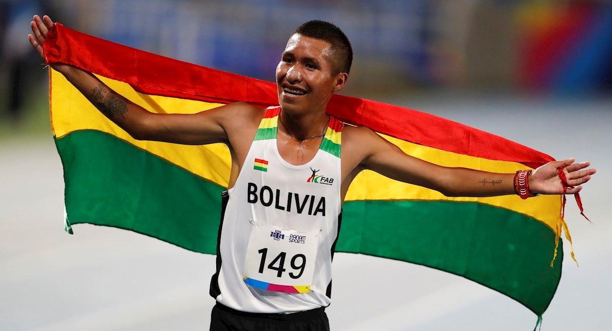 David Ninavia consigue el oro para Bolivia en 5.000 metros planos. Foto: EFE