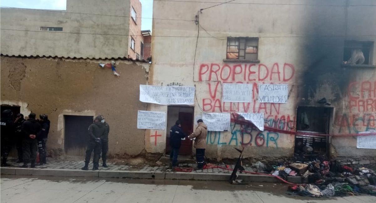 Vivienda del feminicida Serial en El Alto. Foto: ABI