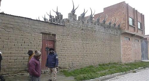 David, el boliviano que decoró su casa con 12 esculturas de Satanás
