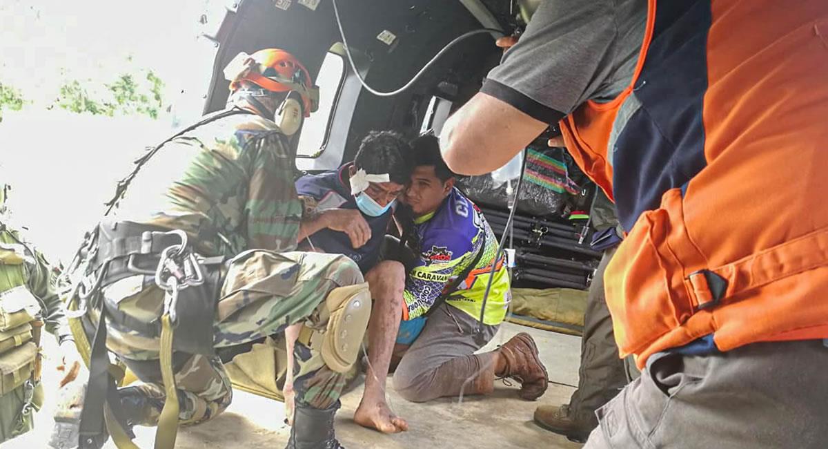 El mandatario aseveró que un equipo de rescatistas esta evacuando a los heridos y las familias afectadas tras el desborde. Foto: ABI