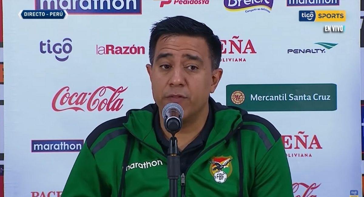 César Farías entrenador de la selección Boliviana de Fútbol en conferencia de prensa. Foto: Youtube