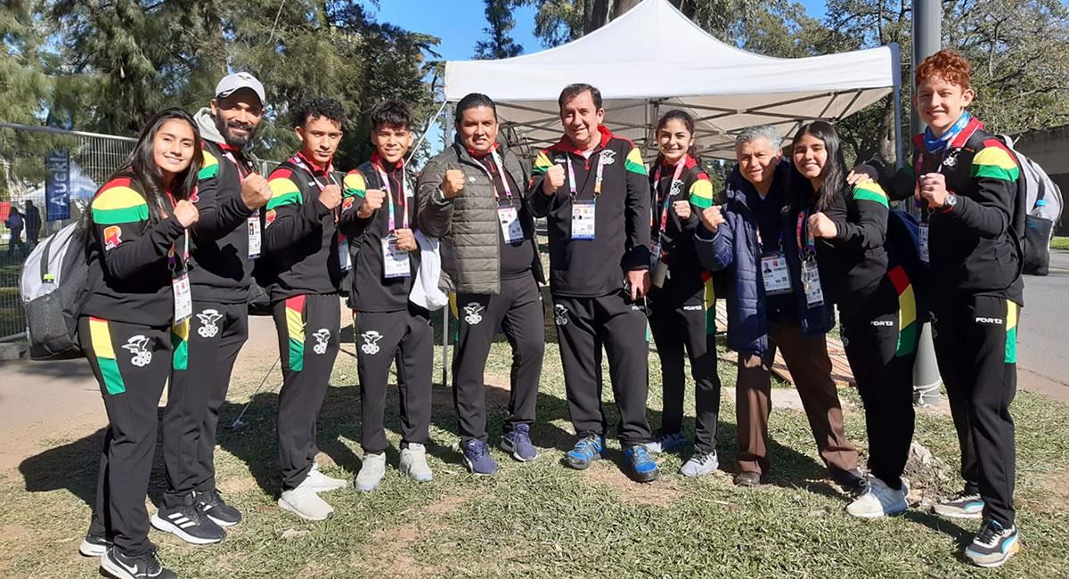 Representantes bolivianos que ganaron medallas. Foto: ABI
