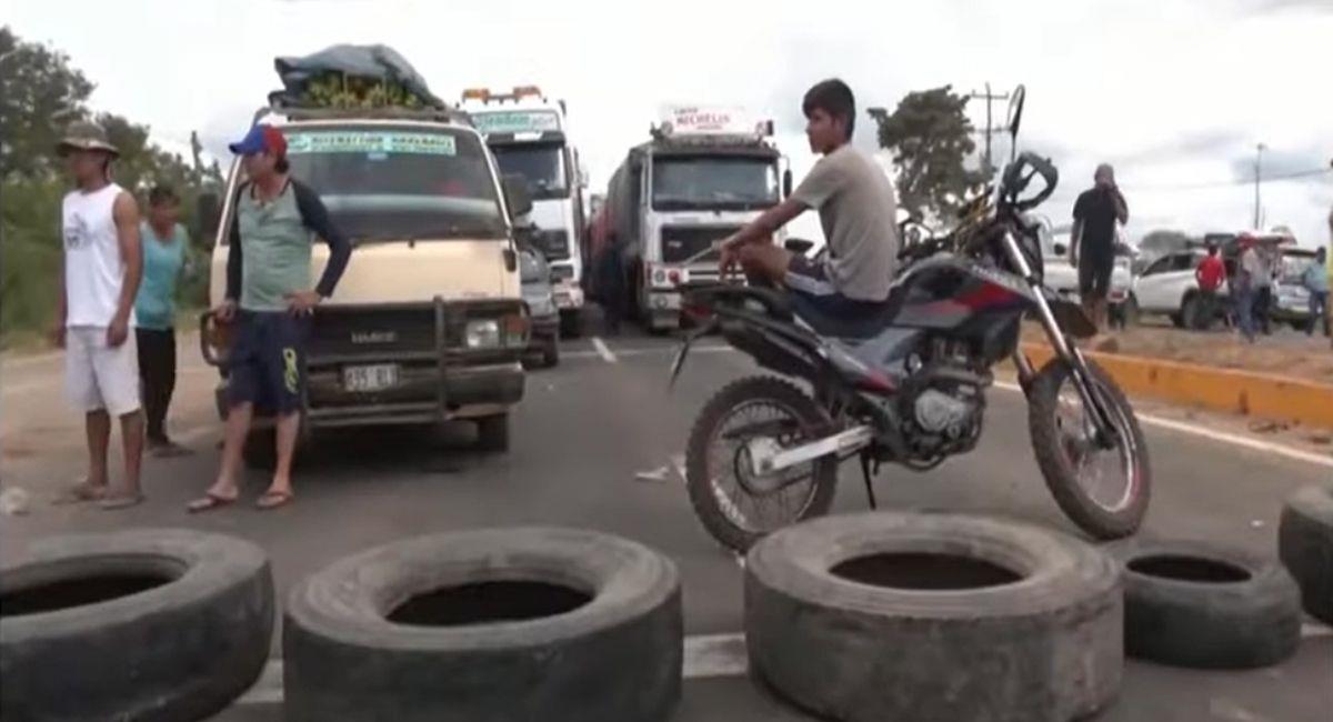 Imagen de referencia de bloqueos carretera Santa Cruz - Cochabamba. Foto: Youtube
