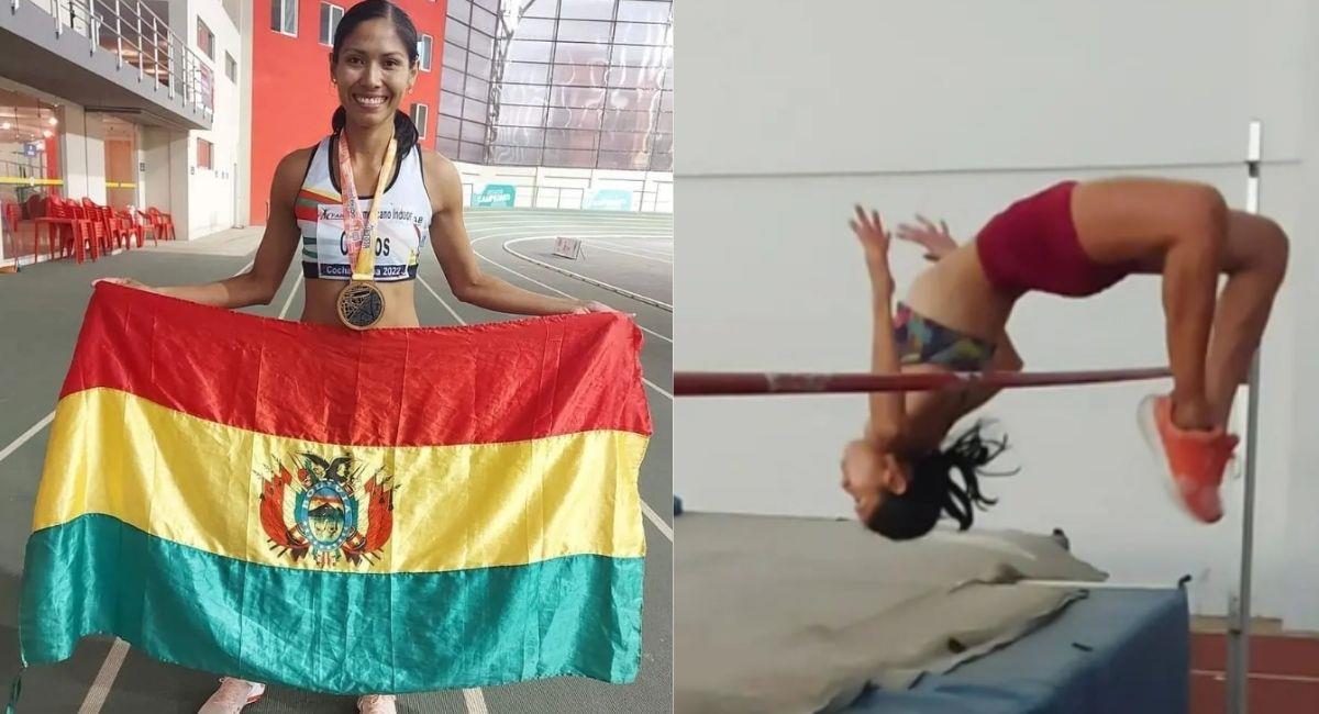 Atleta Lorena Ríos en salto alto. Foto: Instagram