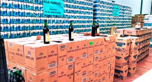16 toneladas de bebidas alcohólicas de contrabando fueron capturadas por la Aduana en Potosí