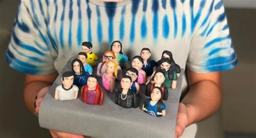 Niño rinde homenaje a las víctimas de Texas con muñecos de moldeados en plastilina