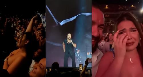 Fan de Ricardo Arjona se quita la blusa y brasier en un concierto en Miami