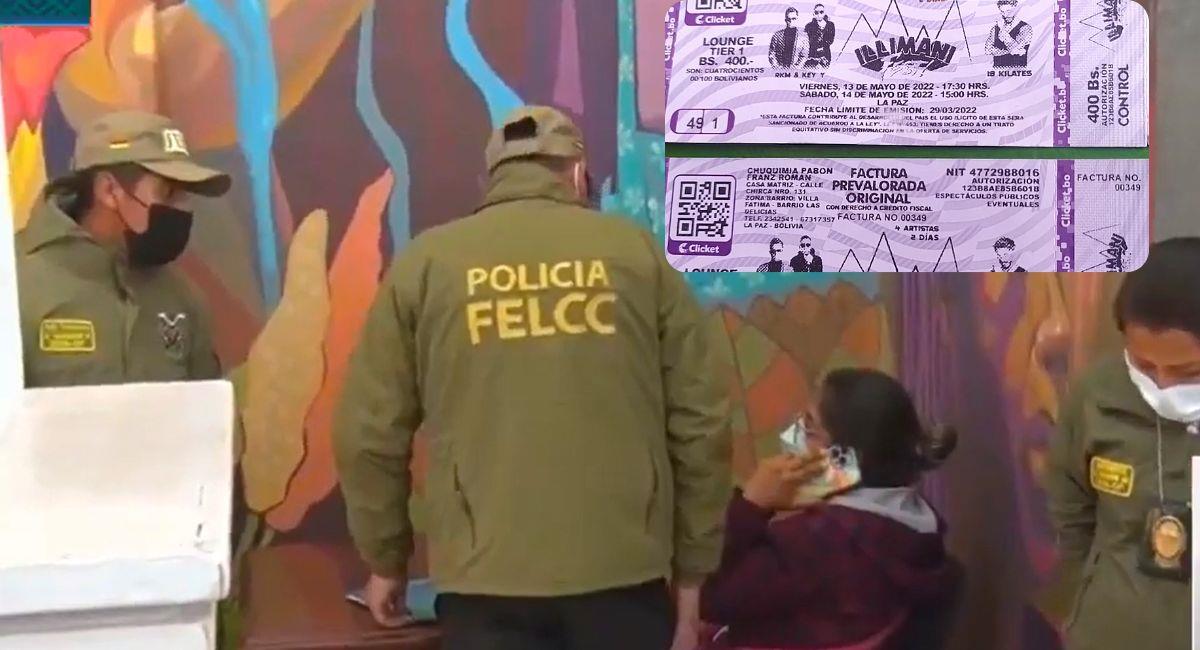 Acusada de estafa por la cancelación del Illimani Fest en La Paz el día de su aprehensión. Foto: Youtube