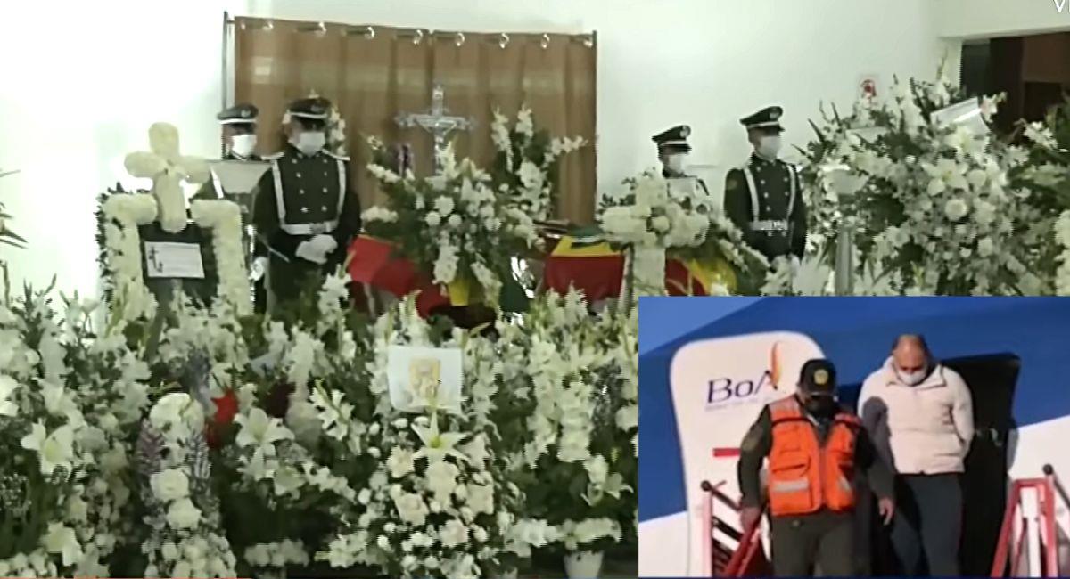 Funeral de los tres oficiales asesinados. Foto: Youtube