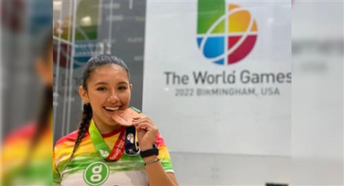 Angélica Barrios consigue bronce en los Juegos Mundiales de Birmingham en Estados Unidos
