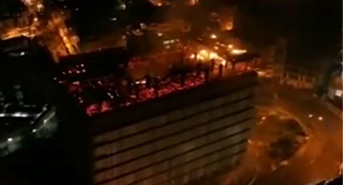 Incendio del Gran Vía Mall. Foto: Youtube