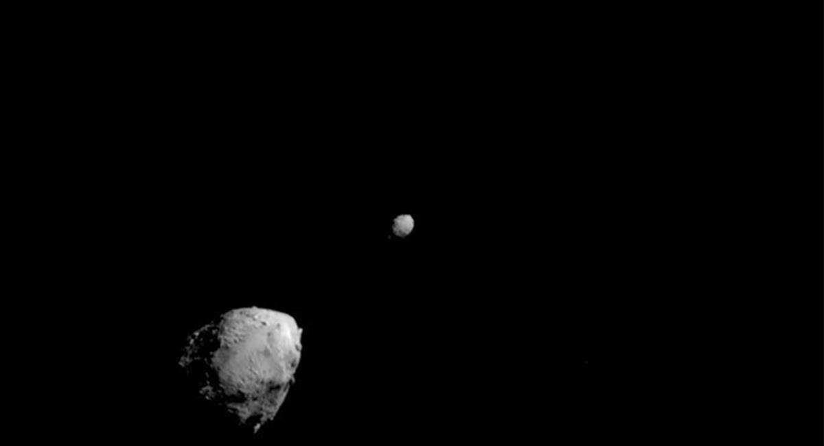 El asteroide Dimorphos fue el objetivo para desviar con la misión DART. Foto: Twitter @NASA