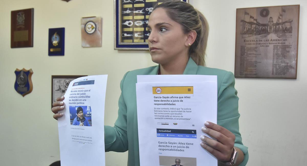 Un juez negó la posibilidad de juicio especial a la expresidenta interina, Jeanine Áñez. Foto: EFE