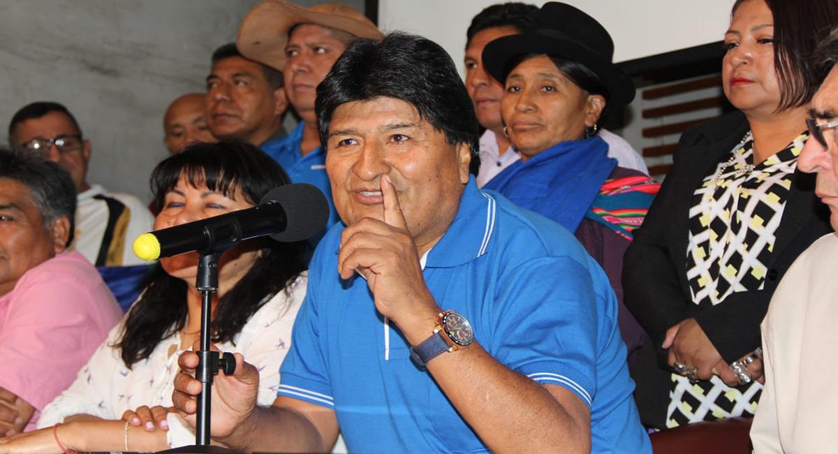 El expresidente de Bolivia, Evo Morales, instó a ambos dirigentes a "solucionar" lo del censo. Foto: Twitter @evoespueblo