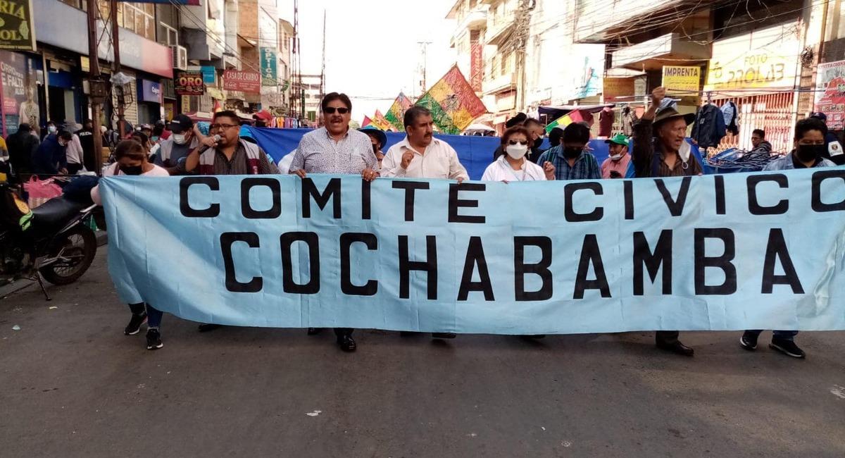 Los cívicos cochabambinos aceptaron que el censo se realice en 2024. Foto: Facebook Comité Cívico de Cochabamba