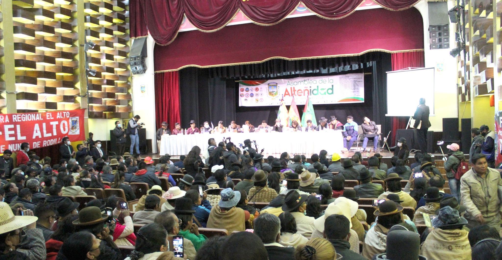 La asamblea pide que el presidente, Luis Arce, asista. Foto: Facebook Asamblea de la Alteñidad
