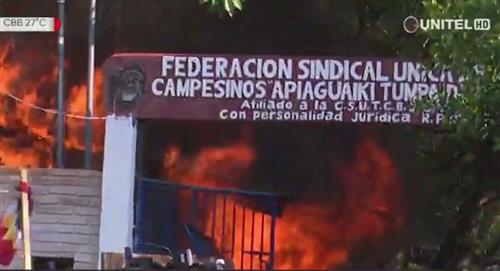 Justicia libera a los acusados de quemar la sede campesina en Santa Cruz