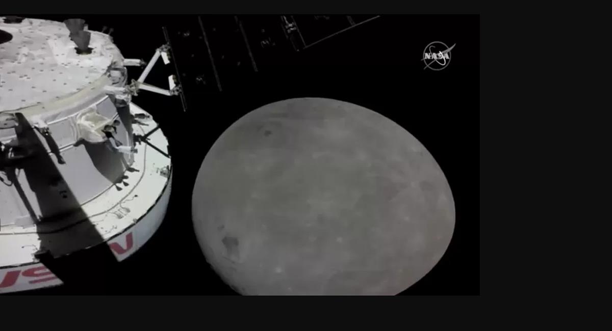 La Misión Artemis compartió el primer "selfie" de Orión desde su trayectoria hacia la Luna. Foto: Twitter @NASA.