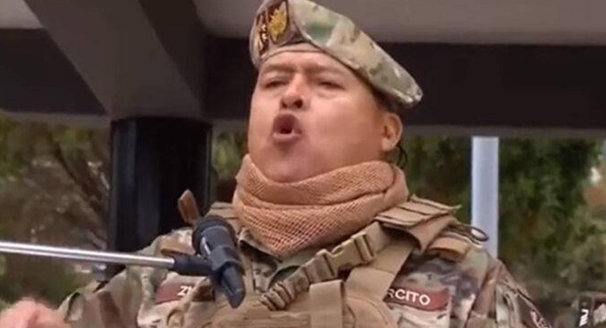 Militares piden proceso contra el jefe del Ejército Juan José Zúñiga por deliberar políticamente. Foto: Twitter