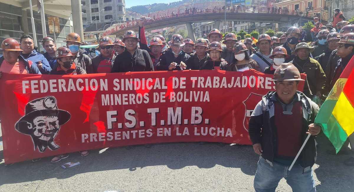 Los mineros culpan a la UJC de causar una ola de violencia en Santa Cruz. Foto: Facebook Federación Sindical De Trabajadores Mineros