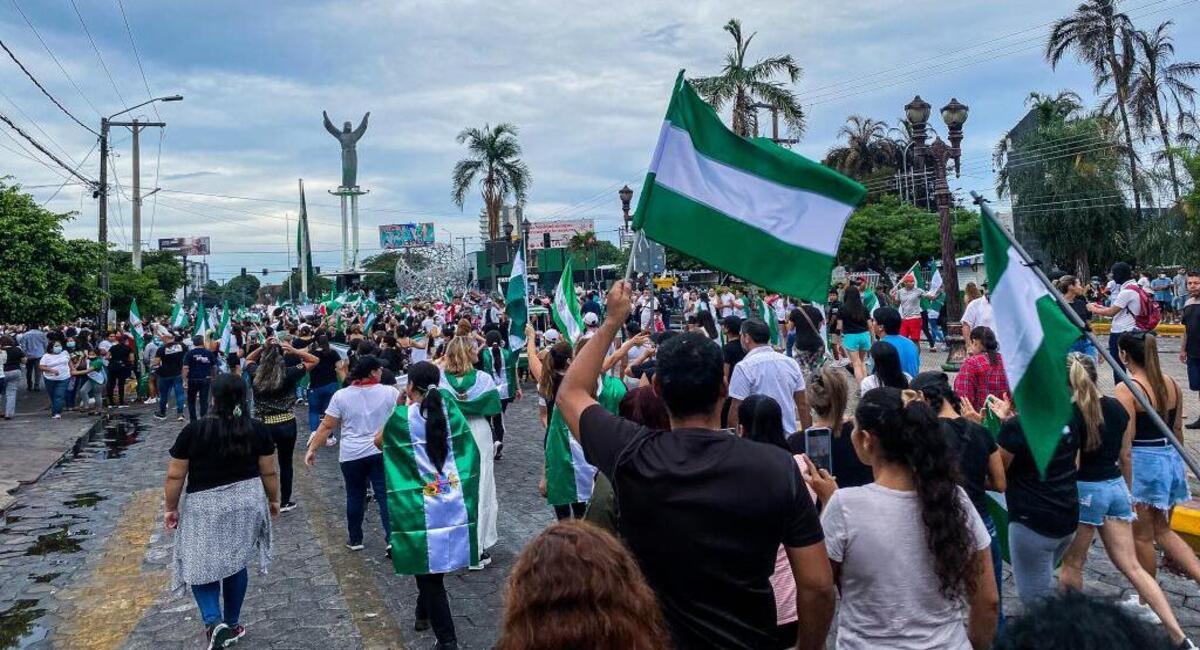 La marcha en Santa Cruz caracterizará por el uso de banderas blancas, para pedir paz. Foto: Facebook Comité Cívico pro Santa Cruz