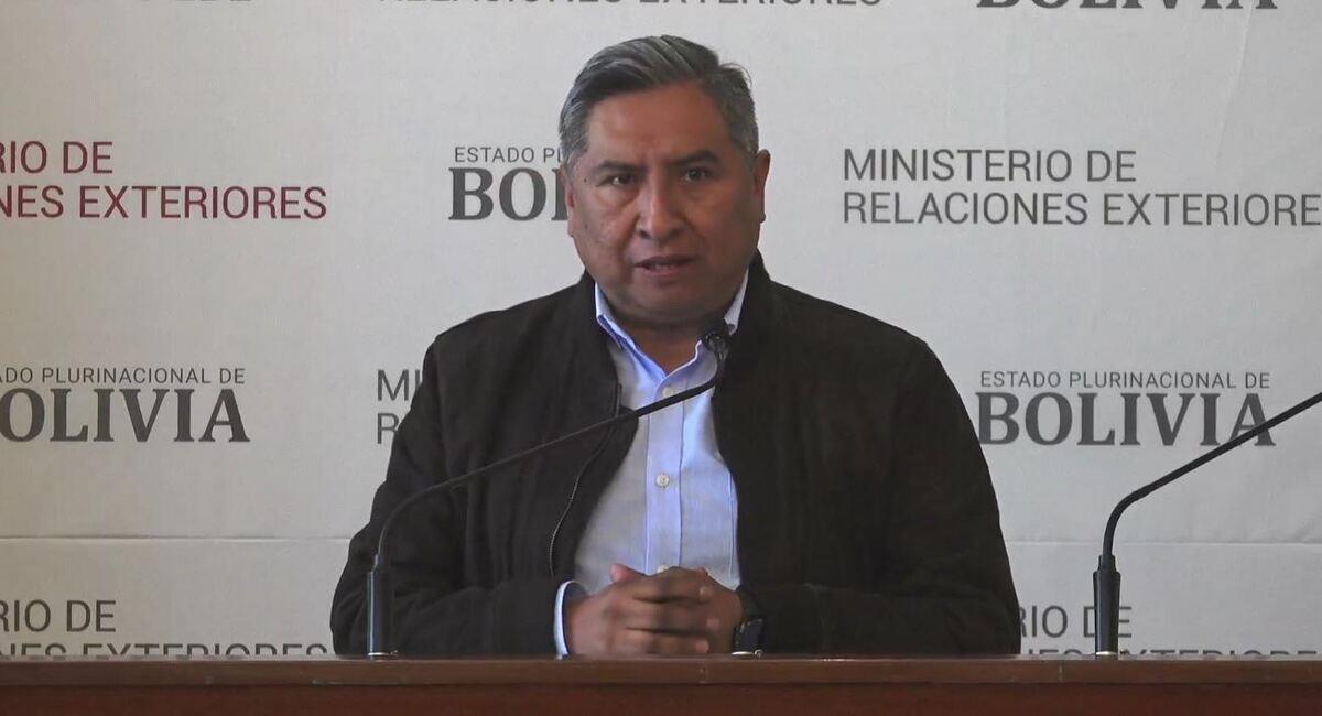 El canciller aseguró, en la conferencia de prensa, que en Bolivia existe libertad de expresión. Foto: Facebook Cancillería de Bolivia