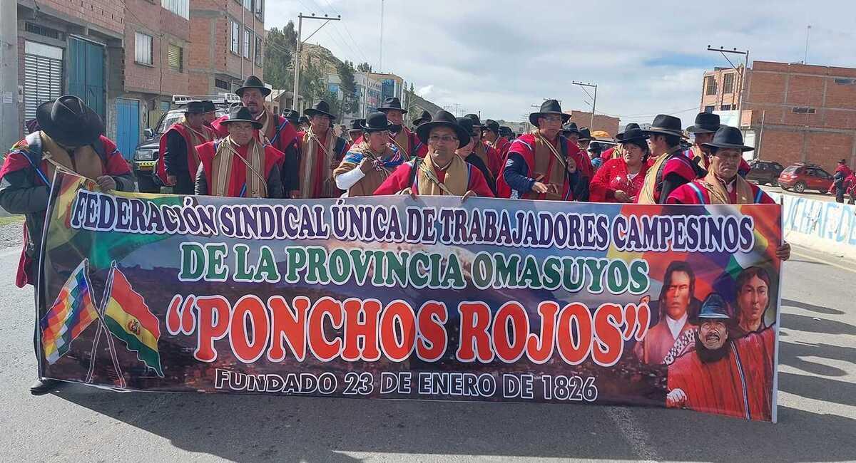 Los Ponchos Rojos señalaron que Dina Boluarte debe renunciar a la presidencia de Perú. Foto: Facebook Zulay Mamani Diputada