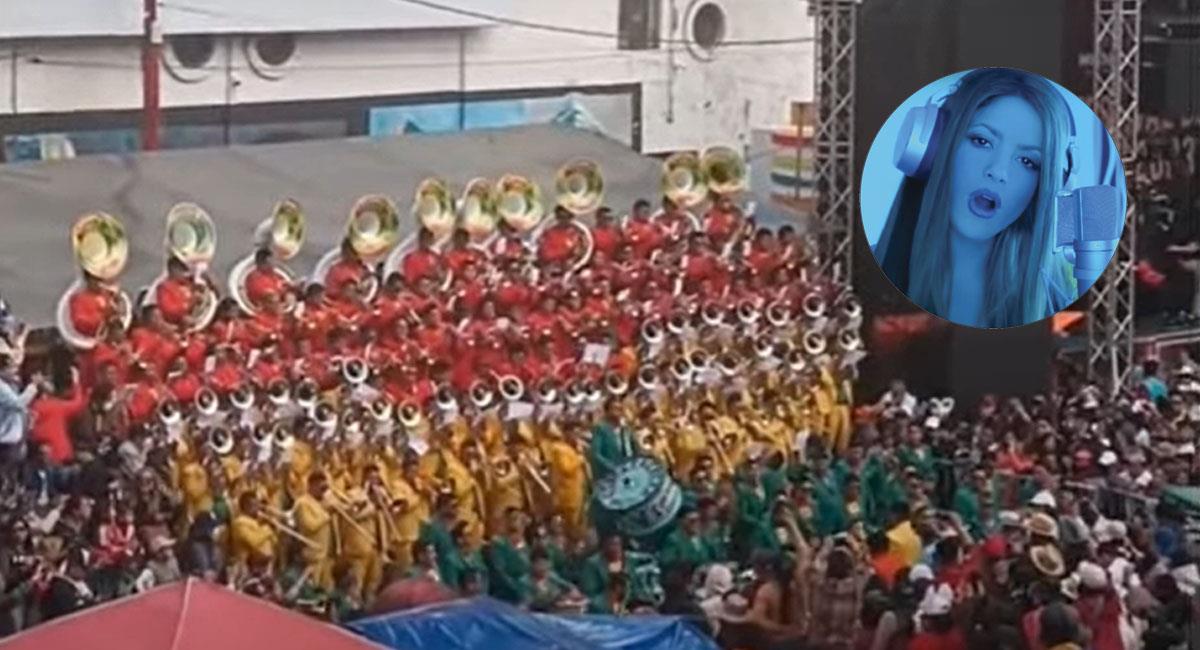Cien músicos bolivianos interpretaron una canción de Shakira en el Festival de Bandas de Oruro. Foto: Youtube